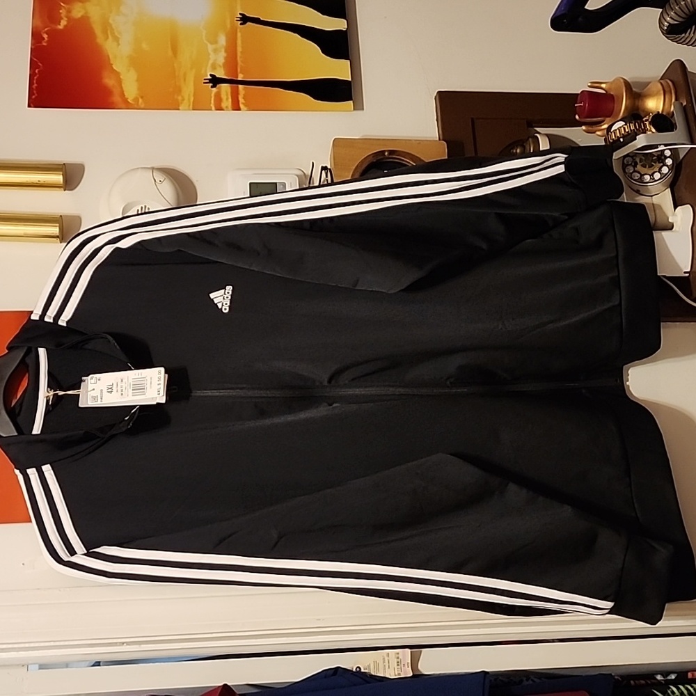 Adidas black and white jacket size 4X New